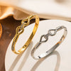 Wholesale Stainless Steel Hollow Geometric Electroplated Bracelet As Jewelry Watch Accessories
