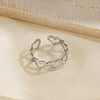 Wholesale Stainless Steel Hollow Heart Ring With Electroplating For Women