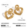 Wholesale Stainless Steel Hollow Love Geometric Earrings With Electroplating For Women