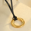 Wholesale Stainless Steel Hollow Love Pendant Clavicle Chain Electroplated Fashion Design For Women
