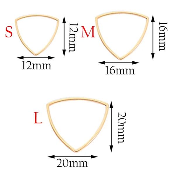 Wholesale Stainless Steel Hollow Love Triangle Round Water Drop Geometric Pattern Earrings Base Accessories With Electroplating
