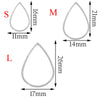 Wholesale Stainless Steel Hollow Love Triangle Round Water Drop Geometric Pattern Earrings Base Accessories With Electroplating