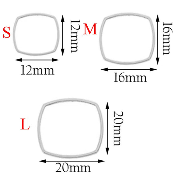 Wholesale Stainless Steel Hollow Love Triangle Round Water Drop Geometric Pattern Earrings Base Accessories With Electroplating