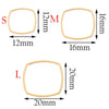 Wholesale Stainless Steel Hollow Love Triangle Round Water Drop Geometric Pattern Earrings Base Accessories With Electroplating