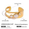 Wholesale Stainless Steel Hollow Pearl Open Bracelet With Electroplating Natural Style Hand Jewelry