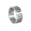 Wholesale Stainless Steel Hollow Ring With Viking Letter Pattern Electroplated For Men