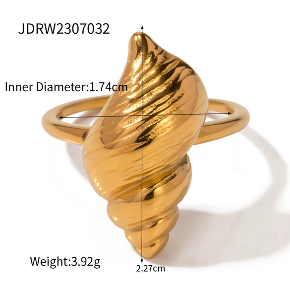 Wholesale Stainless Steel Hollow Starfish Open Ring Ocean Style Electroplated For Women
