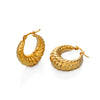 Wholesale Stainless Steel Hollow Twist Geometric Earrings For Women 18K Gold Plated