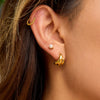 Wholesale Stainless Steel Hoop Earrings With Pearl Geometric Design Electroplated For Women