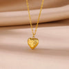 Wholesale Stainless Steel Hummingbird And Flower Pendant Jewelry With Inlaid Zircon Electroplated Necklace