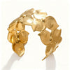 Wholesale Stainless Steel Hydraulic Pressure Flower Open Bracelet Light Luxury Style Highend Jewelry