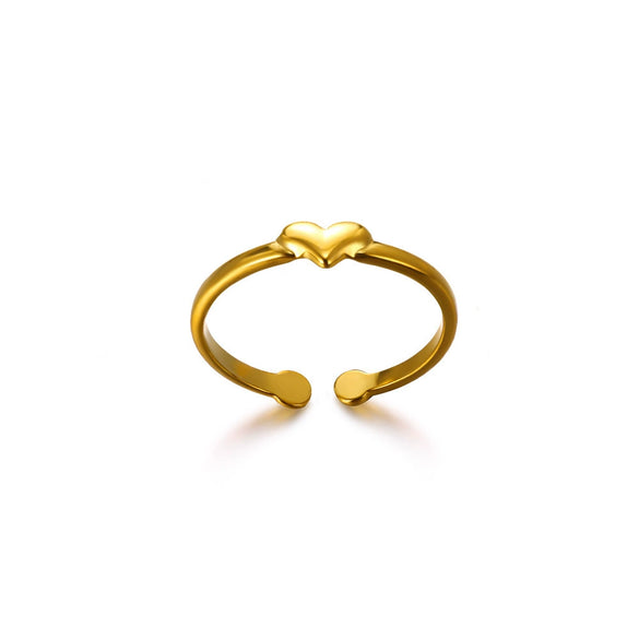 Wholesale Stainless Steel Imitation Pearl Flower Geometric Leaf Open Ring Jewelry Electroplated For Women