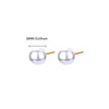 Wholesale Stainless Steel Imitation Pearl Geometric Earrings With Electroplating For Women