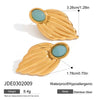 Wholesale Stainless Steel Imitation Pearl Geometric Earrings With Electroplating For Women