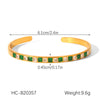 Wholesale Stainless Steel Inlaid Zircon Geometric Bracelet For Women