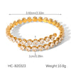 Wholesale Stainless Steel Inlaid Zircon Geometric Bracelet For Women