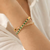 Wholesale Stainless Steel Inlaid Zircon Geometric Bracelet For Women