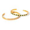 Wholesale Stainless Steel Inlaid Zircon Geometric Bracelet For Women
