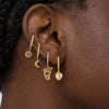 Wholesale Stainless Steel Inlaid Zircon Geometric Multielement Women's Earrings With 18K Gold Plated Finish