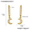 Wholesale Stainless Steel Inlaid Zircon Geometric Multielement Women's Earrings With 18K Gold Plated Finish