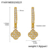 Wholesale Stainless Steel Inlaid Zircon Geometric Multielement Women's Earrings With 18K Gold Plated Finish