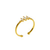 Wholesale 316L Stainless Steel Inlaid Zircon Geometric Ring For Women With Electroplating