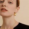Wholesale Stainless Steel Inlaid Zircon Heart Shape Lovely Women's Earrings