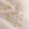 Wholesale Stainless Steel Ins Style Cut Out Heart Ring With Letters Electroplated