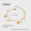 Wholesale Stainless Steel Ins Style Geometric Insect Round Diamond Tassel Pendant 18K Gold Plated Bracelet For Women