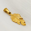 Wholesale Stainless Steel Ins Style Geometric Vacuum Plated Feather Pendant Necklace And Bracelet Accessories