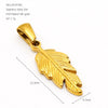 Wholesale Stainless Steel Ins Style Geometric Vacuum Plated Feather Pendant Necklace And Bracelet Accessories