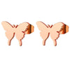 Wholesale Stainless Steel Insect Animal Butterfly Fashion Women's Earrings With Electroplating