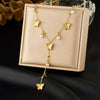 Wholesale Stainless Steel Insect Animal Fresh And Simple Style Yshaped Chain Necklace With Electroplating