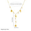 Wholesale Stainless Steel Insect Animal Fresh And Simple Style Yshaped Chain Necklace With Electroplating