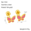 Wholesale Stainless Steel Insect Pattern Stud Earrings For Women With Electroplating Treatment Fashion Style