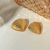 Wholesale Stainless Steel Inverted Triangle Geometric Pattern Electroplated Women's Earrings Jewelry