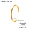 Wholesale Stainless Steel Irregular Opening Spring Wire Bracelet Pvd Plated Simple Geometric Jewelry