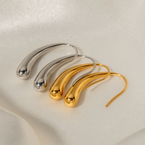 Wholesale Stainless Steel Irregular Water Drop Earrings With Geometric Design And Electroplating For Women