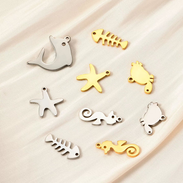 Wholesale Stainless Steel Jewelry Accessories Animal Shaped Pendant With Electroplating