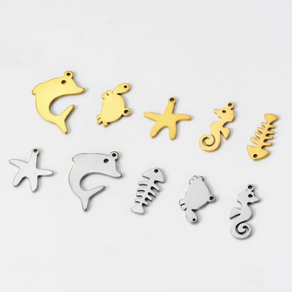 Wholesale Stainless Steel Jewelry Accessories Animal Shaped Pendant With Electroplating