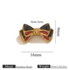 Wholesale Stainless Steel Jewelry Accessories Dripping Oil Bow Pendant For Bracelet