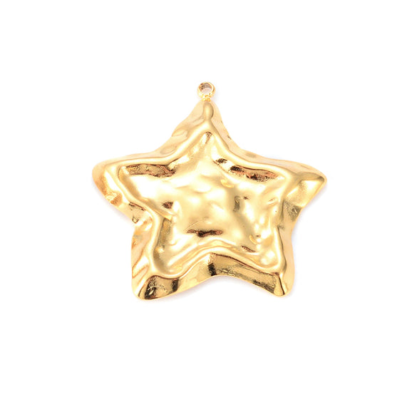Wholesale Stainless Steel Jewelry Accessories Fivepointed Star Electroplated Pendant For Necklace And Earrings