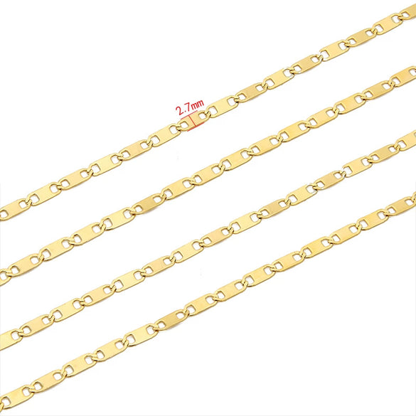 Wholesale Stainless Steel Jewelry Accessories Japanese Chain 18K Gold Plated Vacuum Plated Semifinished Necklace And Bracelet Chain