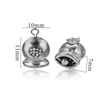 Wholesale Stainless Steel Jewelry Christmas Decoration Metal Small Bell And Peach Heart Pendant For Diy Titanium Steel Bracelet Electroplated Waterproof