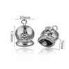 Wholesale Stainless Steel Jewelry Christmas Decoration Metal Small Bell And Peach Heart Pendant For Diy Titanium Steel Bracelet Electroplated Waterproof