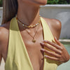 Wholesale Stainless Steel Jewelry Constellation Pendant Doublelayer Clavicle Chain With Electroplating Light Luxury Minimalist Style For Women