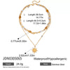 Wholesale Stainless Steel Jewelry Constellation Pendant Doublelayer Clavicle Chain With Electroplating Light Luxury Minimalist Style For Women
