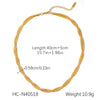Wholesale Stainless Steel Jewelry Electroplated Geometric Style Blade Chain And Snake Chain Necklace And Bracelet