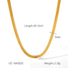 Wholesale Stainless Steel Jewelry Electroplated Geometric Style Blade Chain And Snake Chain Necklace And Bracelet