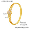 Wholesale Stainless Steel Jewelry Fashion Ol Geometric Nk Chain Full Diamond Zircon Buckle Bracelet With Electroplating